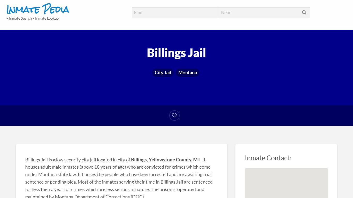 Billings Jail – Inmate Pedia – Inmate Search – Inmate Lookup